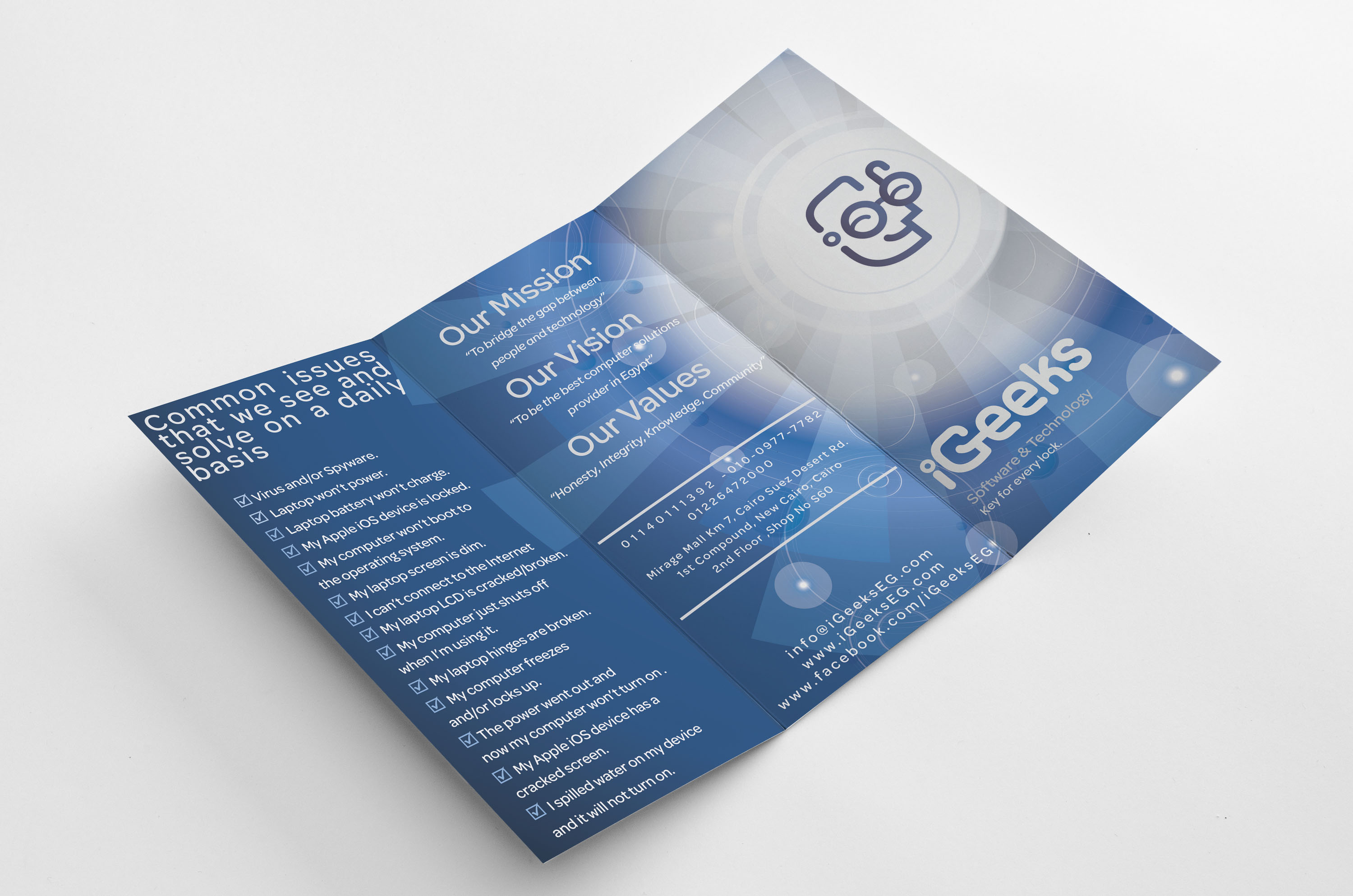 trifold brochure front igeeks